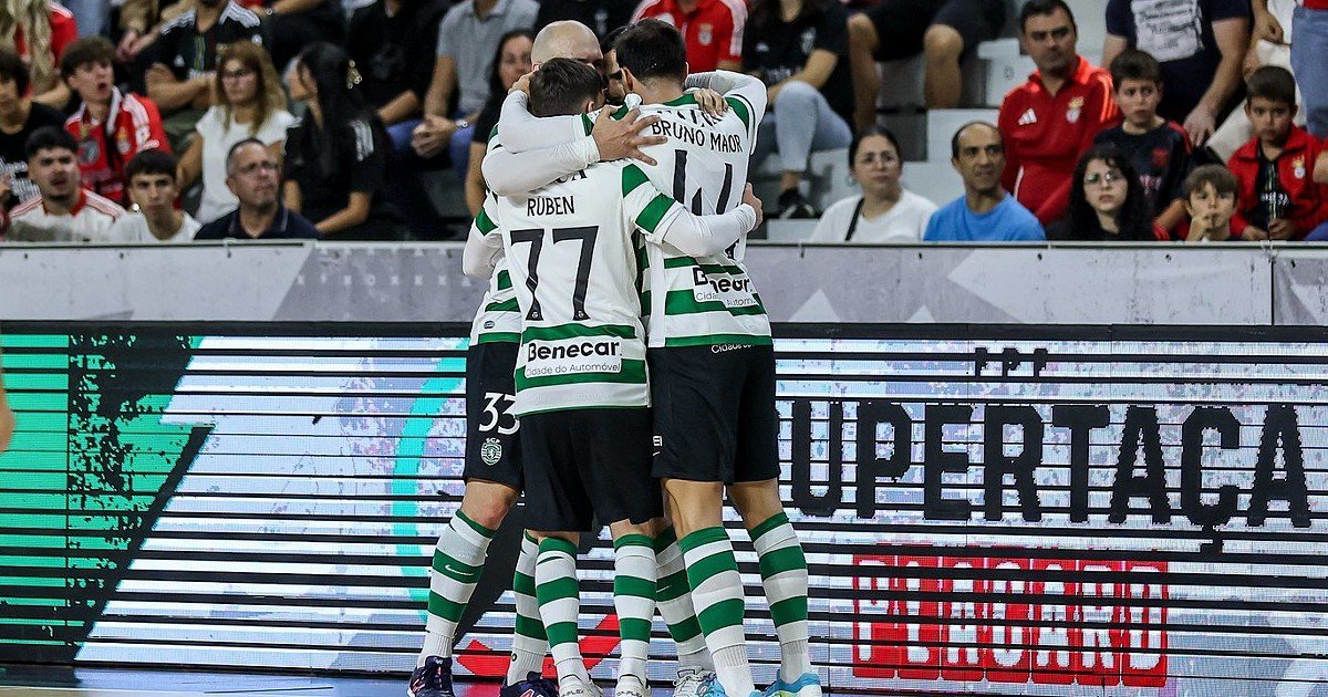 Sporting aplica ‘seis’ ao Benfica e conquista Supertaça de futsal pela 12.ª vez