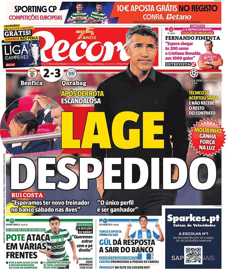 Revista de Notícias: Controvérsia, Vergonha e Para Lage o Término