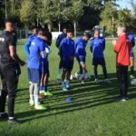 Rui Águas num treino de Cabo Verde
