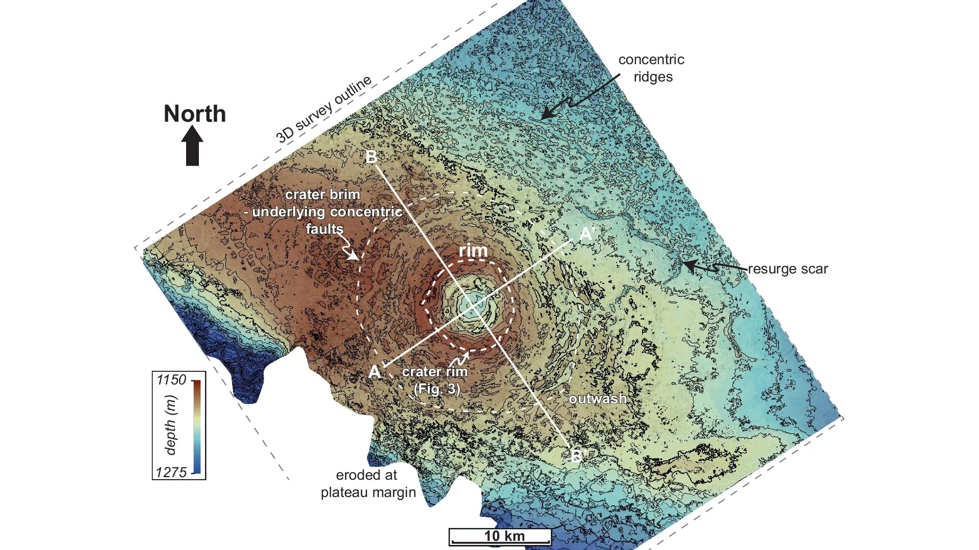 Impressionante Cratera de Asteroide de 8 Quilômetros Oculta sob o Atlântico Revelada em 3D Deslumbrante