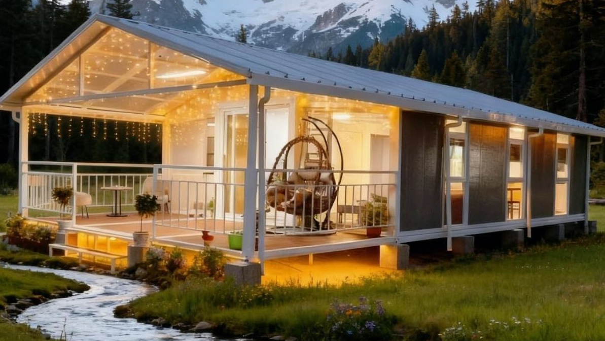 A resposta para moradia econômica? Residência modular da Amazon em metal proporciona três dormitórios e varanda por menos de 33 mil euros.