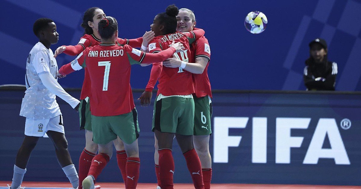 Portugal brilha no campeonato mundial de futsal feminino com vitória expressiva contra a Tanzânia