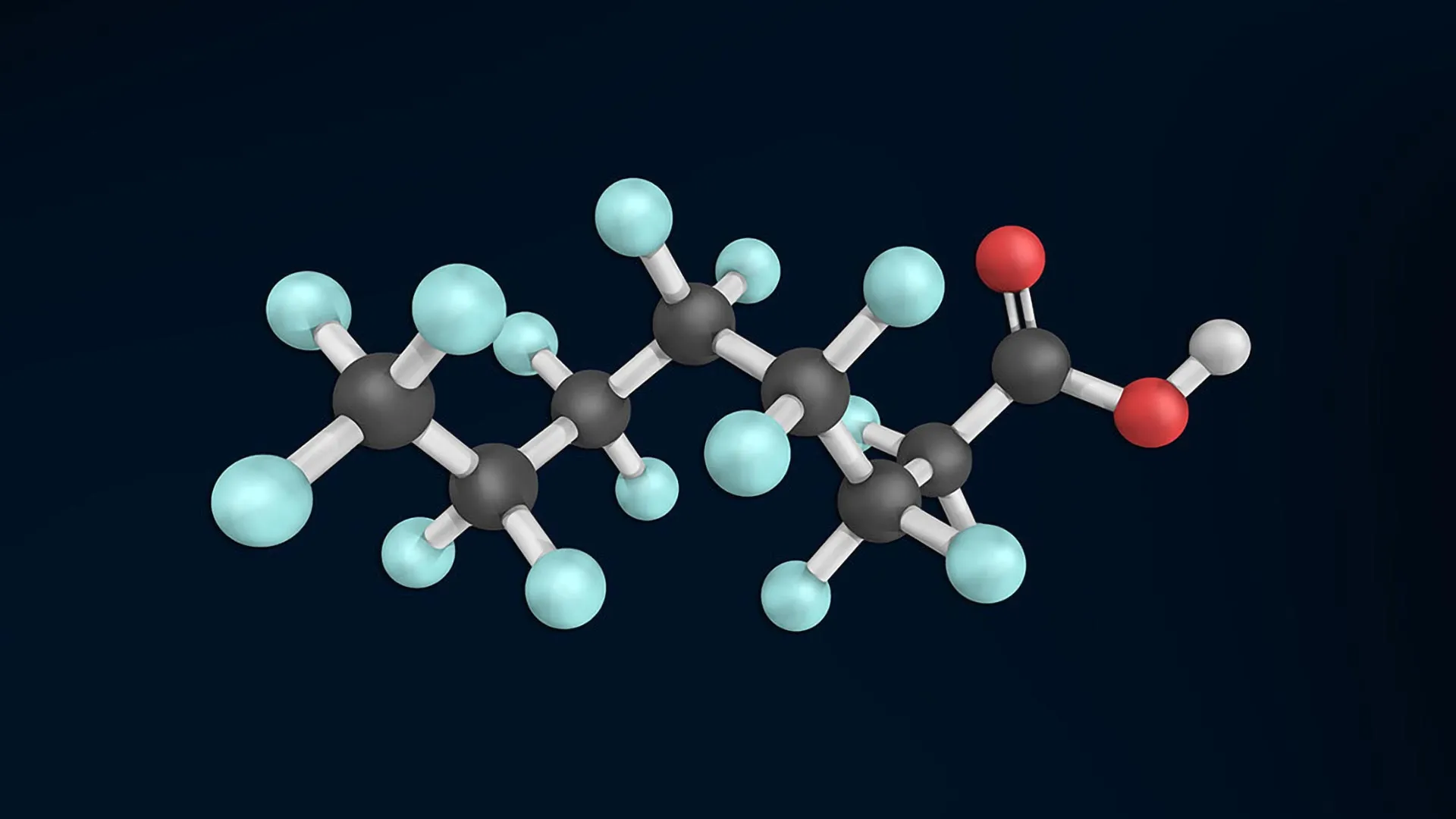 Perfluorooctanesulfonic Acid 3d Rendering