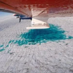 Ice Thickness Measurement Flight Over Greenland