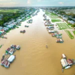 Centenas de milhões em perigo à medida que deltas fluviais afundam mais rápido que mares em ascensão