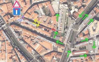 Mudanças Passageiras no Tráfego Viário na Rua do Ribeirinho Inferior e Rua do Estabelecimento